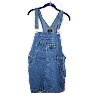 Emergency Exit Denim Shortalls Overalls Shorts Size Large